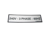 1705375 Decal, 240V 3 Phase 60Hz | JLG
